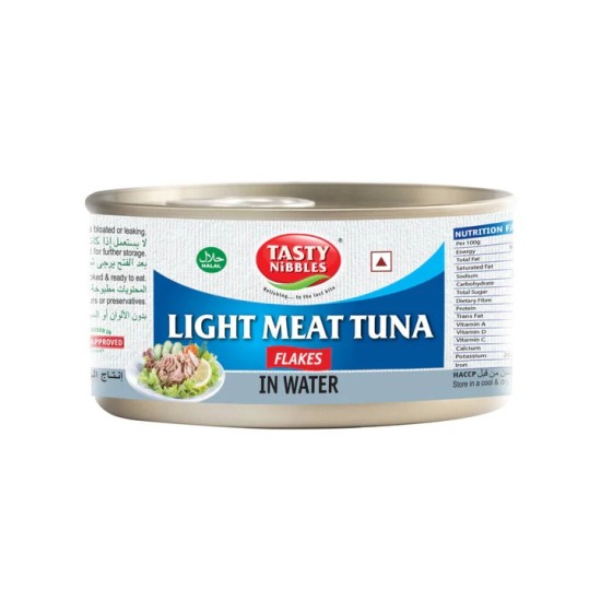 TN.LIGHT MEAT TUNA FLAKES IN WATER (TIN) 48 X 185 GM