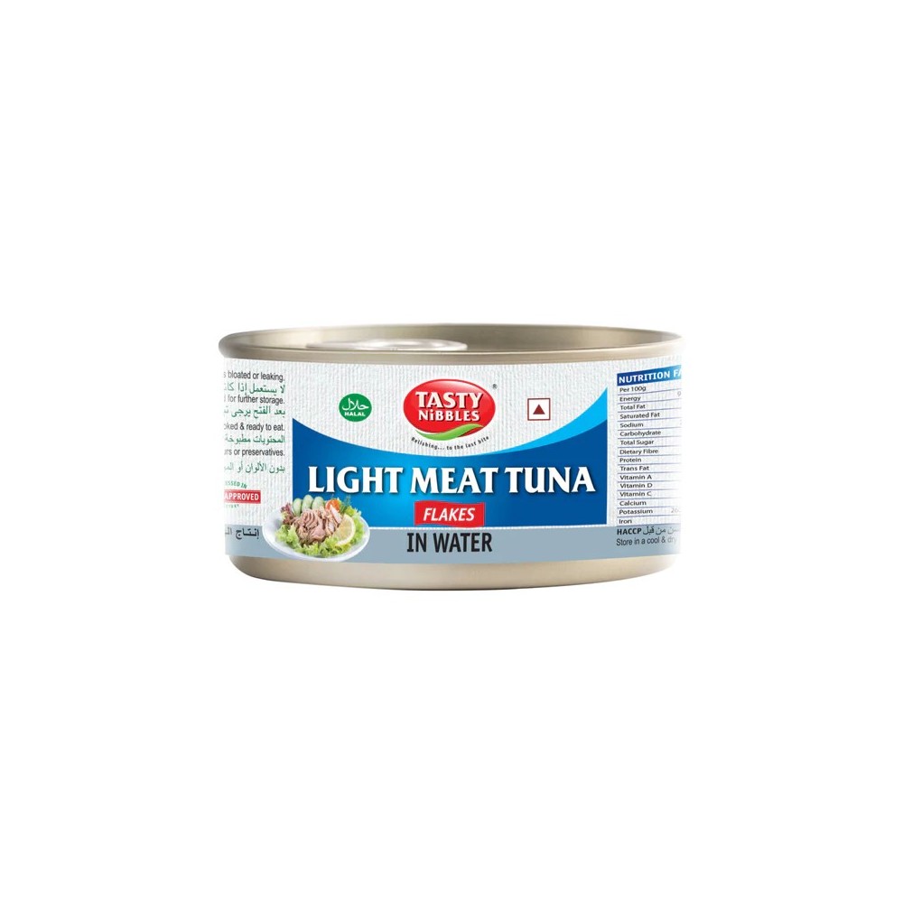 TN.LIGHT MEAT TUNA FLAKES IN WATER (TIN) 48 X 185 GM