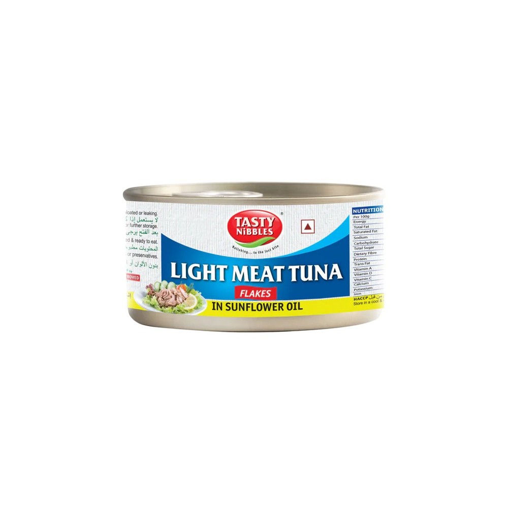 TN.LIGHT MEAT TUNA FLAKES IN SUNFLOWER OIL (TIN) 48 X 185 GM