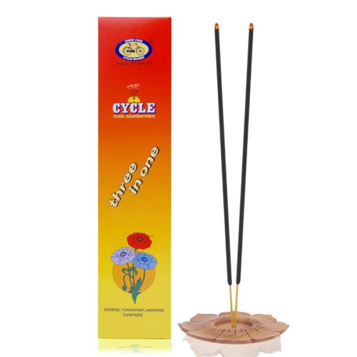 3 IN 1 AGARBATHY - CYCLE BRAND 12'S