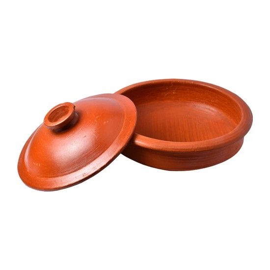 CLAY SPL FISH CURRY POT W/LID SMALL 8"