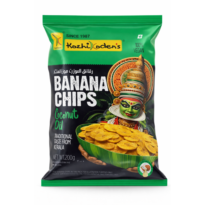 KK. BANANA CHIPS COCONUT OIL 25X200 GM