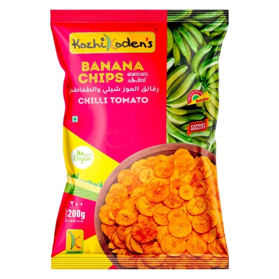 KK. BANANA CHILLI TOMATO CHIPS 25X200 GM