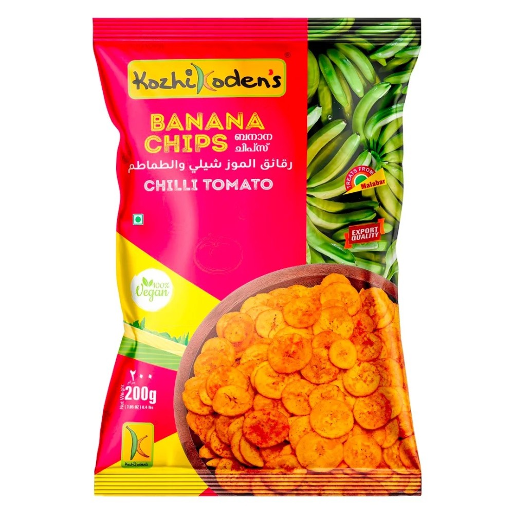 KK. BANANA CHILLI TOMATO CHIPS 25X200 GM