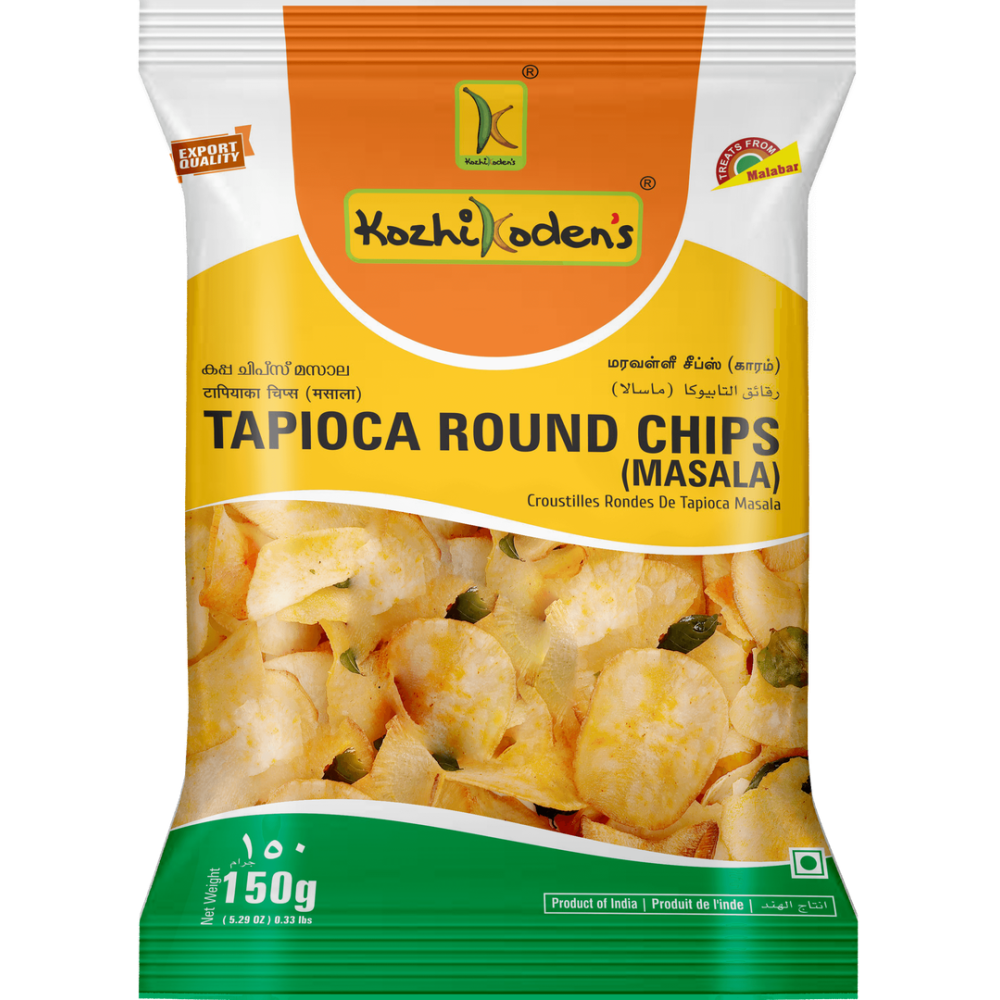 KK. TAPIOCA ROUND CHIPS MASALA 25X150GM